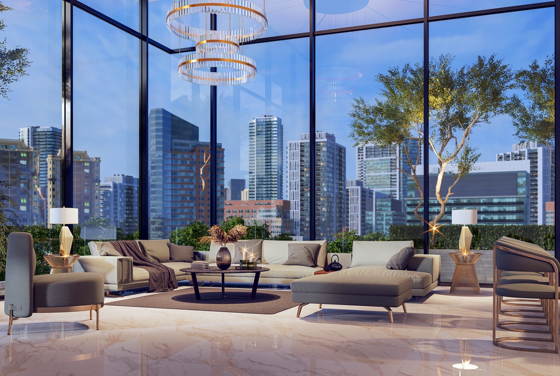 Marble floors in a Midtown West Manhattan apartment restored by MarbleBLU stone restoration